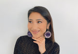 Lilac Purple Doppio Earrings