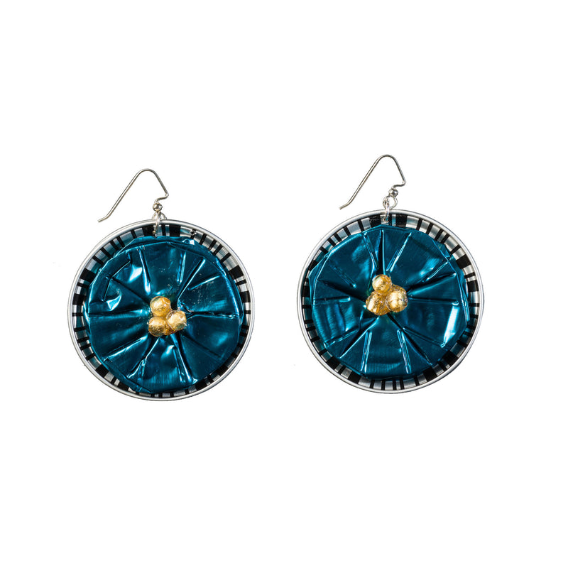 Turquoise Ukrainian Flag Earrings